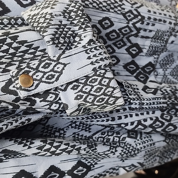 NWT Ruby Rd Blue Geometric Print Crowl Neck Sweater Size 2X - Picture 3 of 8